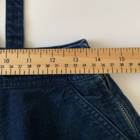 Lee Denim Jean Short Skirt Suspender Overalls Prep Western Coastal Cowgirl Boho - Picture 12 of 13